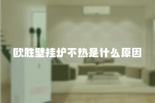 歐勝壁掛爐不熱是什么原因