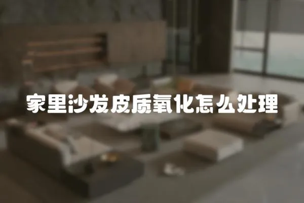 家里沙發皮質氧化怎么處理