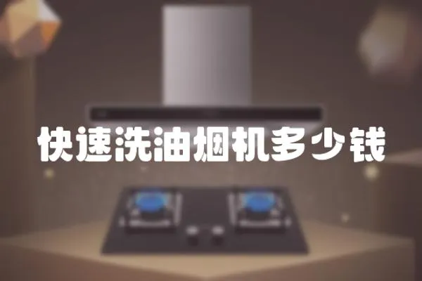 快速洗油煙機多少錢