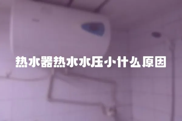 熱水器熱水水壓小什么原因