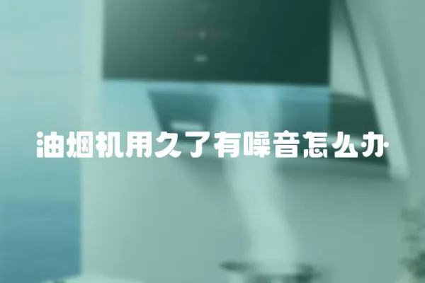油煙機用久了有噪音怎么辦