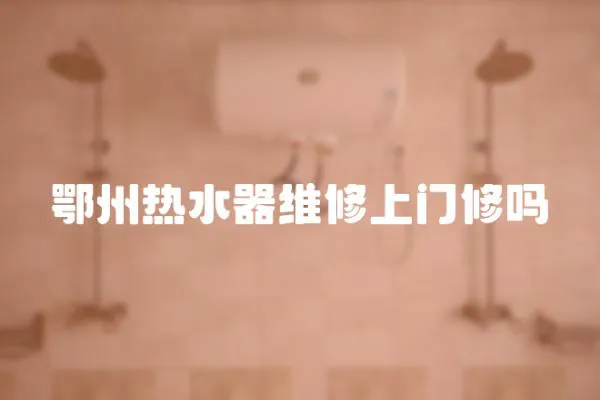 鄂州熱水器維修上門修嗎