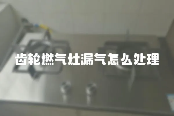 齒輪燃氣灶漏氣怎么處理