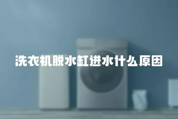 洗衣機脫水缸進水什么原因