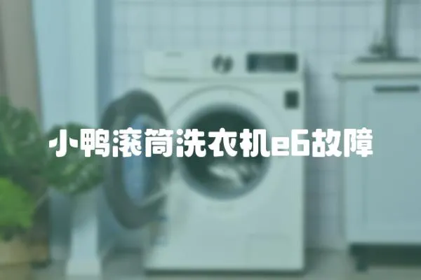 小鴨滾筒洗衣機(jī)e6故障