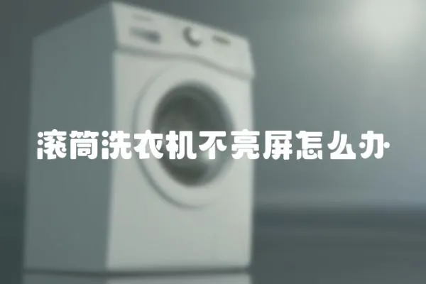 滾筒洗衣機不亮屏怎么辦