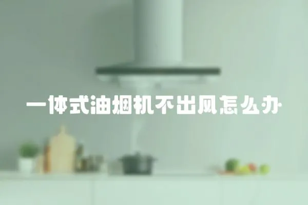 一體式油煙機不出風怎么辦