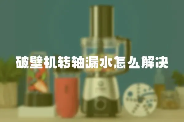 破壁機轉軸漏水怎么解決