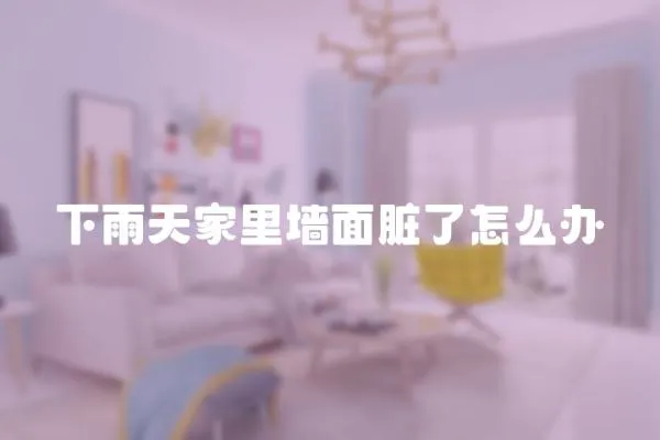 下雨天家里墻面臟了怎么辦