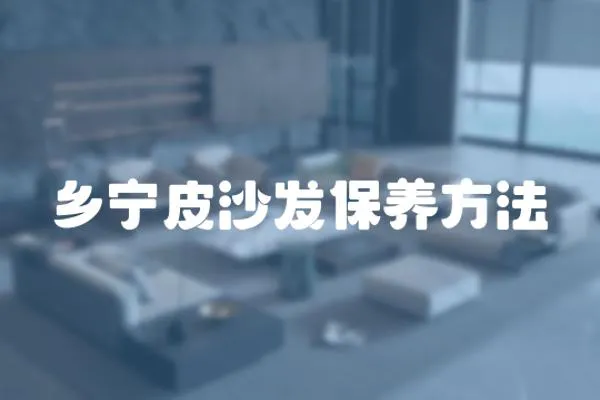 鄉寧皮沙發保養方法