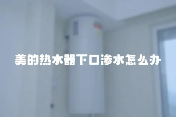 美的熱水器下口滲水怎么辦