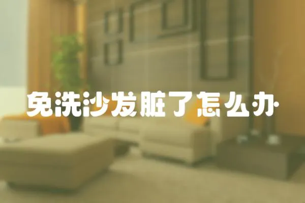 免洗沙發(fā)臟了怎么辦