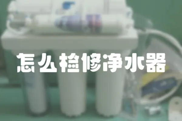 怎么檢修凈水器