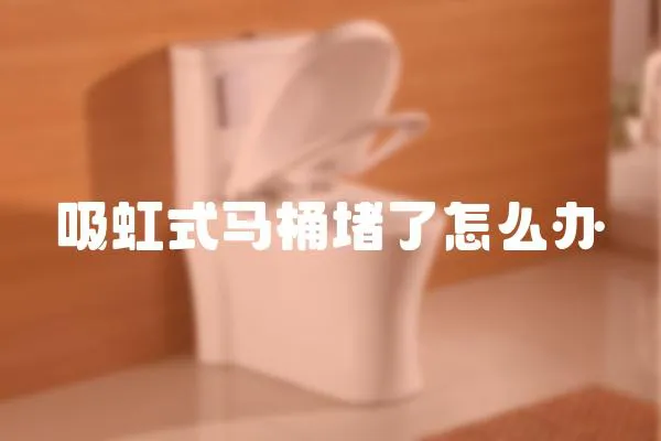 吸虹式馬桶堵了怎么辦