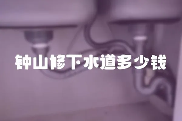 鐘山修下水道多少錢