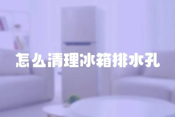 怎么清理冰箱排水孔