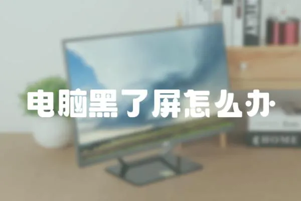 電腦黑了屏怎么辦