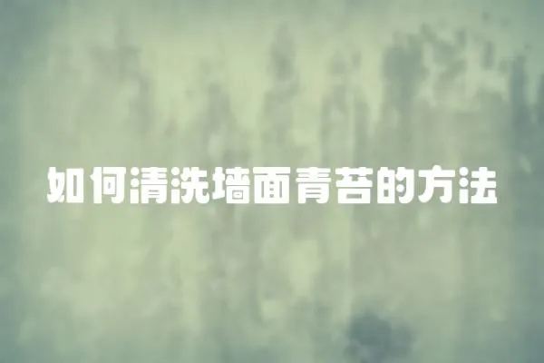 如何清洗墻面青苔的方法