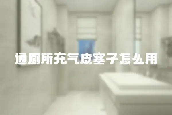 通廁所充氣皮塞子怎么用