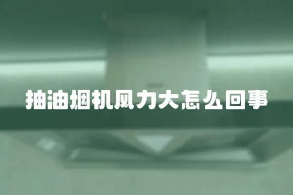 抽油煙機風力大怎么回事