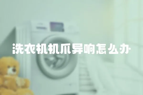 洗衣機機爪異響怎么辦
