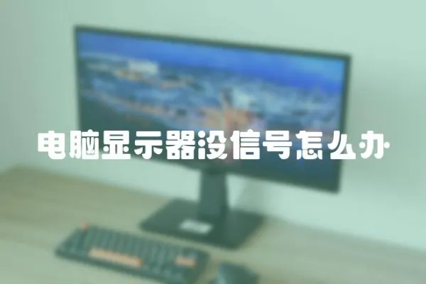 電腦顯示器沒信號怎么辦