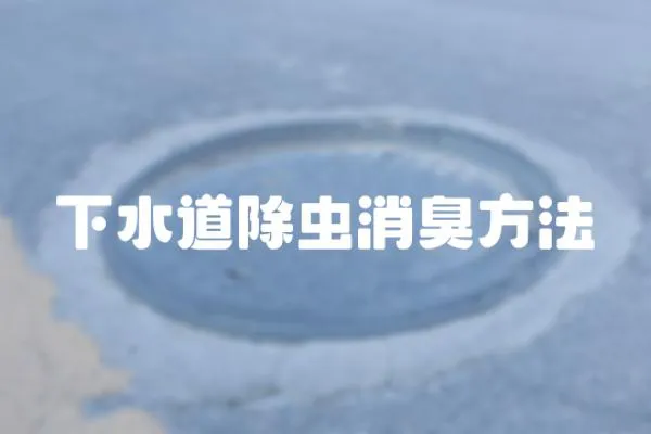 下水道除蟲消臭方法