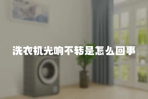 洗衣機光響不轉是怎么回事