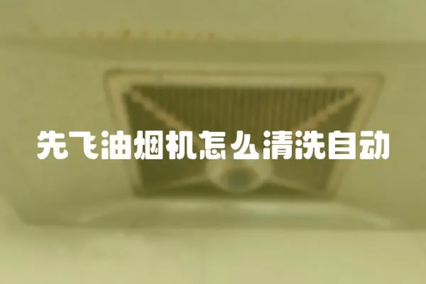 先飛油煙機(jī)怎么清洗自動(dòng)