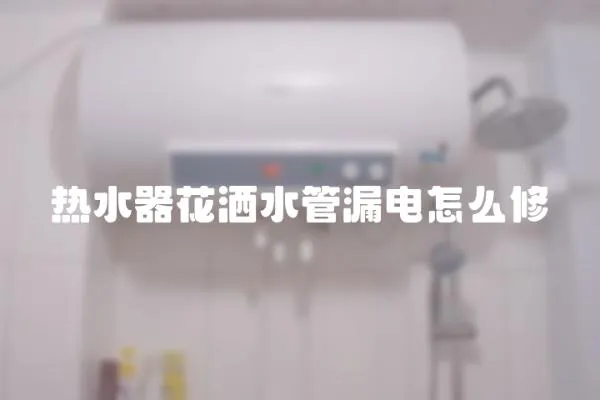 热水器花洒水管漏电怎么修