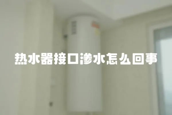 熱水器接口滲水怎么回事