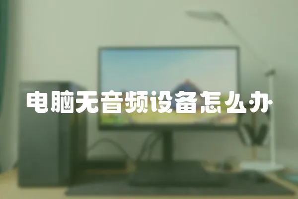 電腦無音頻設(shè)備怎么辦