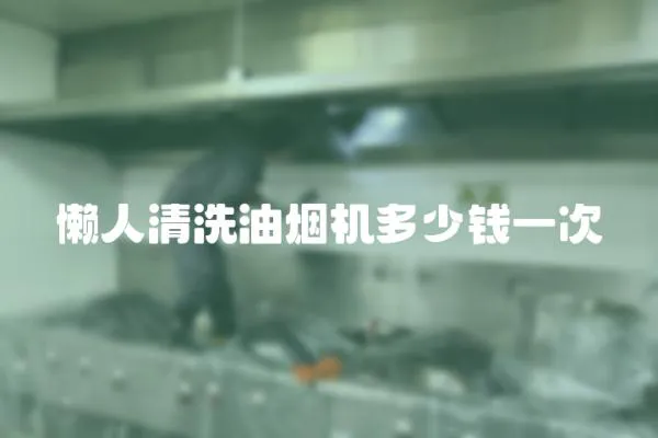 懶人清洗油煙機多少錢一次