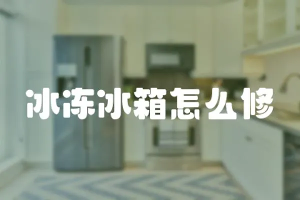 冰凍冰箱怎么修