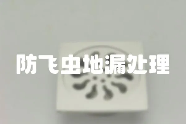 防飛蟲地漏處理