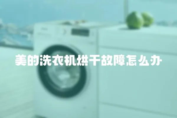 美的洗衣機烘干故障怎么辦