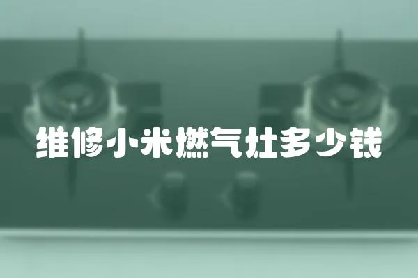 維修小米燃?xì)庠疃嗌馘X