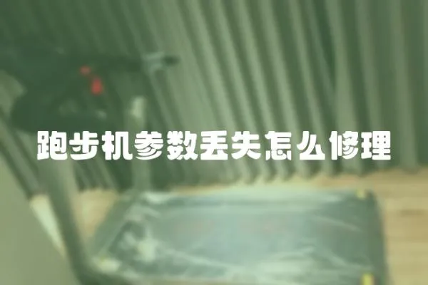 跑步機參數丟失怎么修理