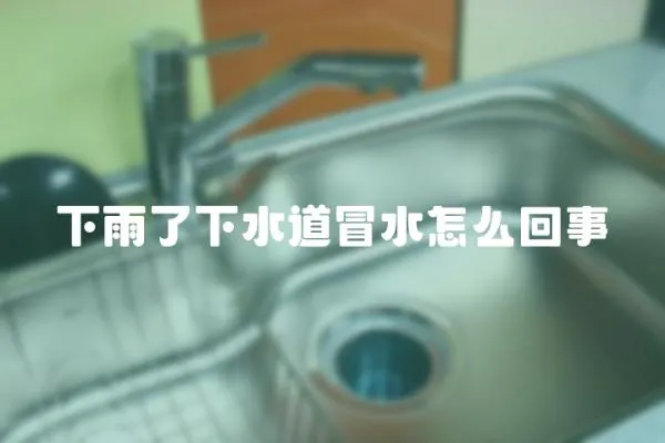 下雨了下水道冒水怎么回事