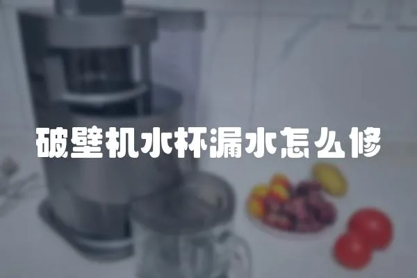 破壁機(jī)水杯漏水怎么修