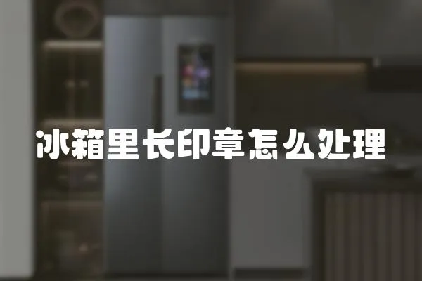 冰箱里長印章怎么處理