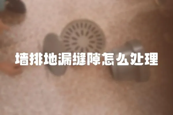 墻排地漏縫隙怎么處理