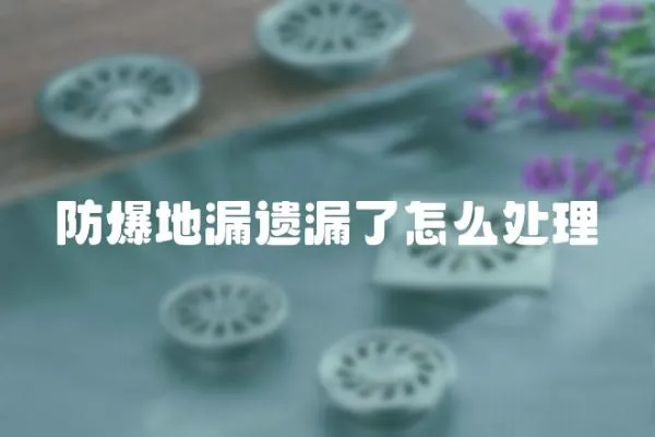 防爆地漏遺漏了怎么處理