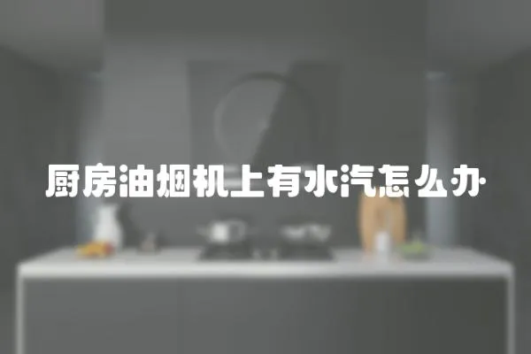廚房油煙機上有水汽怎么辦