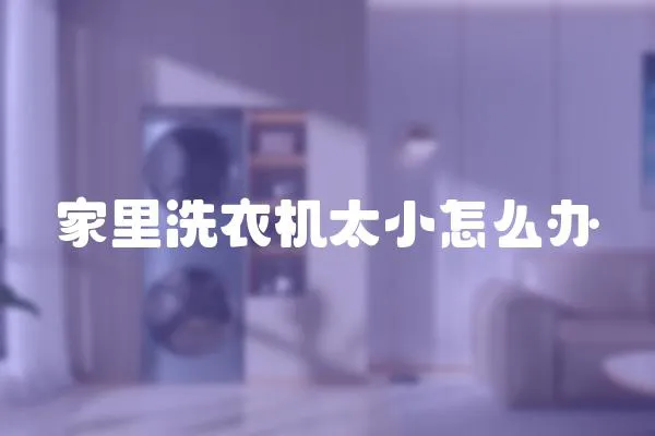 家里洗衣機(jī)太小怎么辦