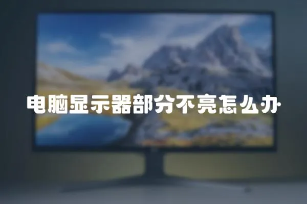 電腦顯示器部分不亮怎么辦
