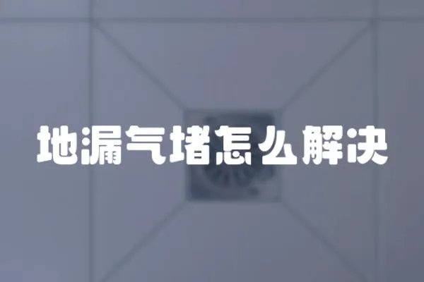 地漏氣堵怎么解決