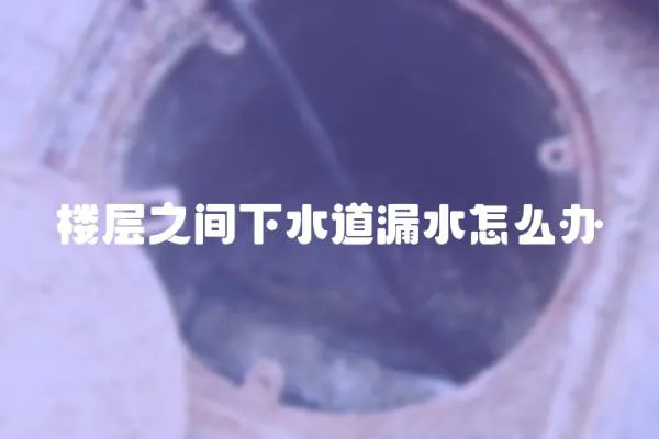 樓層之間下水道漏水怎么辦