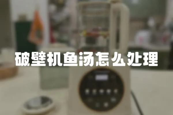破壁機魚湯怎么處理