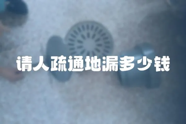 請人疏通地漏多少錢